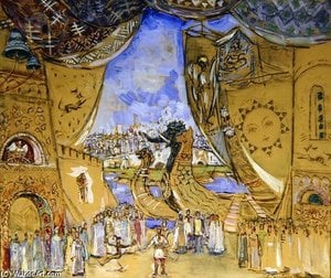 aleksandr jakovlevic golovin - Stage Design For The Opera 'sadko' By N