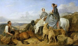 Richard Ansdell - Mr. and Mrs. John Naylor with a Keeper and a Dead Stag