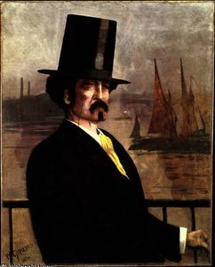 Portrait Of Whistler On The Thames — Walter Greaves