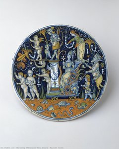 Roundel (tondo) — Workshop Of Giovanni Maria Vasaro, Op Art