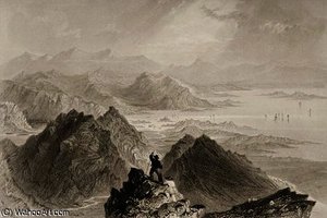 William Henry Bartlett - View of Bantry Bay from Sugarloaf Mountain