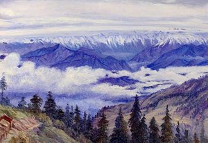 Mountains From Narkanda Near Simla (shimla), Himachal Pradesh, India — Marijana Nort, Impressionism