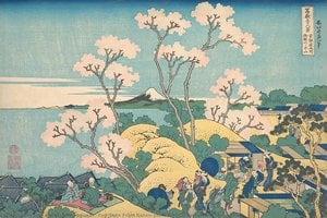 Fuji Seen From Goten-yama At Shinagawa, On The Tokaido — Katsushika Hokusai