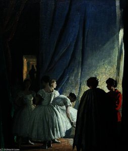 Laura Knight - In the Coulisses