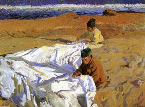Mending The Sail 1 — Жоан Сорола, Impressionistic Luminosity