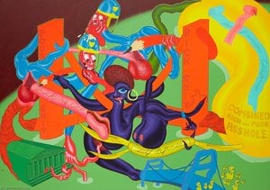 Peter Saul - Homage to Thomas Hart Benton