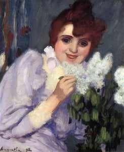 Woman With Lilacs — Louis Anquetin