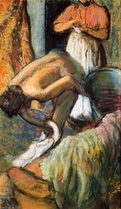 Breakfast After The Bath 2 — Hilaire-germain-edgar Degas, Impressionism