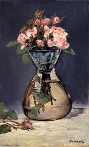 Moss Roses In A Vase — Édouard Manet