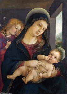 The Virgin And Child With Two Angels — Liberale Da Verona