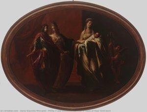Philip V And Elizabeth Farnese In Front Of Their First-born