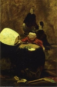 The Japanese Doll — William Merritt Chase, Impressionism