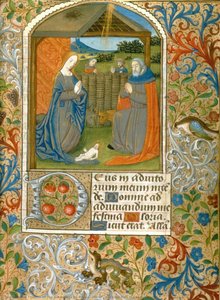 Nativity Of Christ From The Book Of Hours — Maestro Dell'echevinaggio Di Rouen