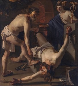 Prometheus Chained By Vulcan — Dirck Van Baburen, Tenebrism
