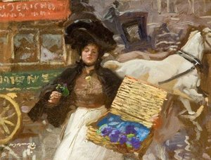 La florista, violetas