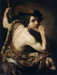 David With The Head Of Goliath (detail) — Michele Desubleo