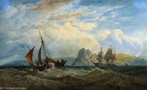 A Merchantman And Local Craft Off The South Wales' Coast — Едвард Дюкан