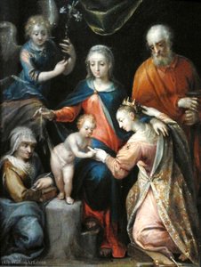 Mystical Marriage Of Saint Catherine. — Dirck De Quade Van Ravesteyn