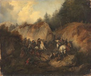 The Battle Between Cossacks And Circassians (the Battle Between The Riders) — Heinrich Ambrosius Eckert