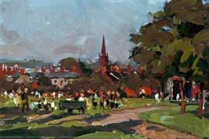 Cricket Match, Vicky Park, Tranmere, Wirral — Edwin Vincent Forrest