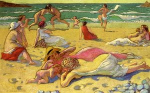 Maurice Denis - Games in the Sand (also known as Beach with Fighters)