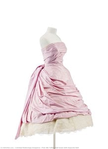 Pink Silk Taffeta Ball Gown with Separate Belt - Cristóbal Balenciaga Eizaguirre