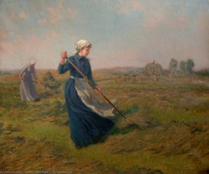 Girl Haymaking — Arthur John Black