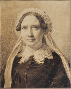 Portrait Of Frederikke Vilhelmine Hage, Née Faber — Constantin Hansen