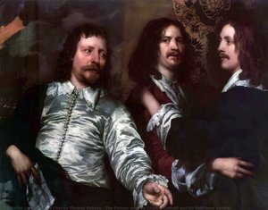 william charles thomas dobson - The Painter with Sir Charles Cottrell and Sir Balthasar Gerbier