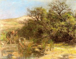 Fishing For Frogs — Léon Augustin Lhermitte, Contemporary Realism