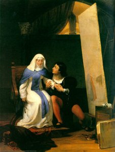 Fra Filippo Lippi Falling In Love With His Model — Hippolyte-paul Delaroche