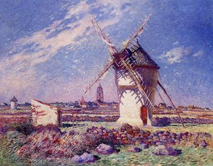 Ferdinand Du Puigaudeau - Windmills near the Town of Batz