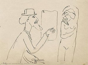 Vytautas Kasiulis - Artist and his model
