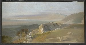 View From Olevano Toward The West — Friedrich Nerly
