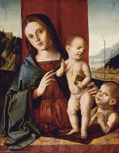 Madonna And Child With The Infant Saint John The Baptist — Marco Palmezzano