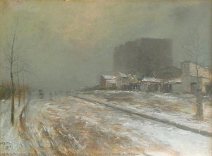 Saint Ouen, Le Marché Malik, L'hiver — Pierre Jacques Pelletier