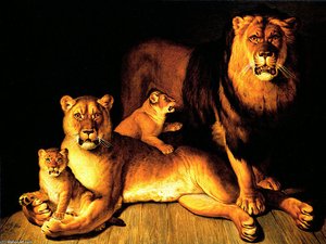 A Pride Of Lions — Jean Baptiste Huet