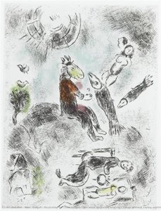 Illustrazione per il lavoro di Louis Aragon "Chi dice cose senza dirle niente" - Marc Chagall