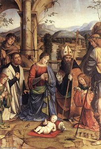 Francesco Francia - Adoration of the Child (detail)