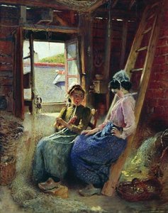 Two Breton Women - Konstantin Yegorovich Makovsky