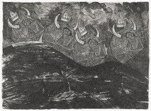 Marching (plate, Folio 8) From Oda A Lorca — Antonio Frasconi