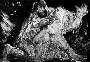 Pablo Picasso - Plate 12 From Le Cocu Magnifique By Fernand Crommelynck