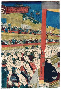 Sumo Spectators — Utagawa Kunisada