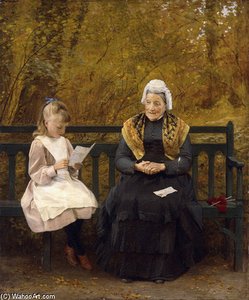 Reading For Grandmother — James Hayllar